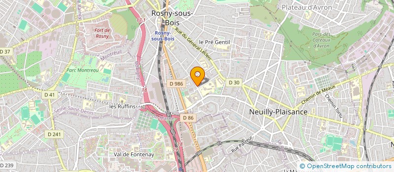 localisation de l'entreprise CENTR RECHER ETUDES CREATIV à ROSNY-SOUS-BOIS