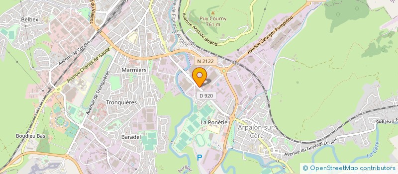 localisation de l'entreprise CENTRAL AUTO CONTROLE DU CANTAL à AURILLAC