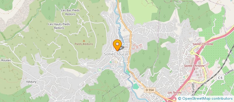 localisation de l'entreprise CENTRAL BAR  SOLLIES-TOUCAS