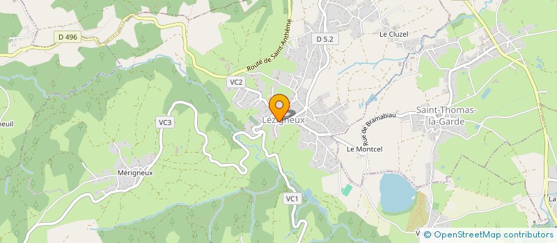 localisation de l'entreprise CENTRAL BAR  LEZIGNEUX