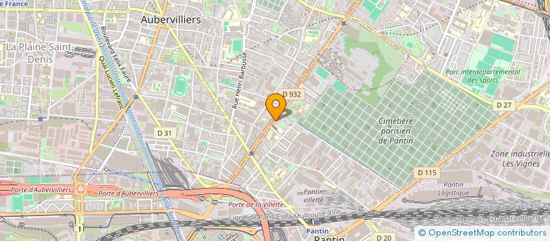 localisation de l'entreprise CENTRAL BAT  AUBERVILLIERS