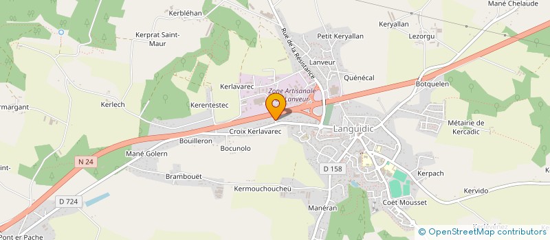 localisation de l'entreprise CENTRAL CARS ET LOISIRS  LANGUIDIC