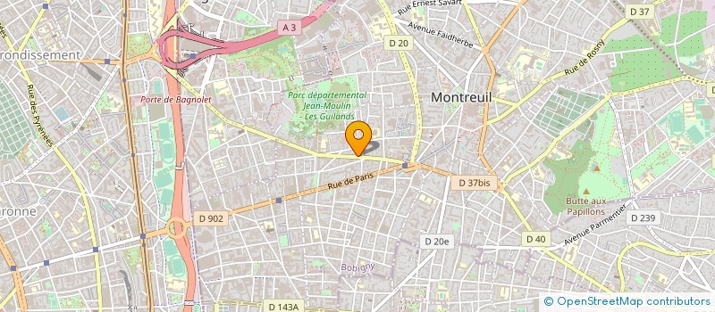 localisation de l'entreprise CENTRAL FLEUR à MONTREUIL