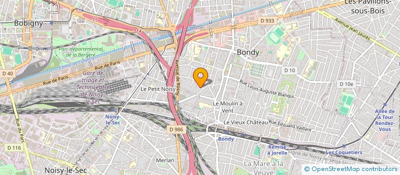 localisation de l'entreprise CENTRAL FRANCE BATIMENT  BONDY