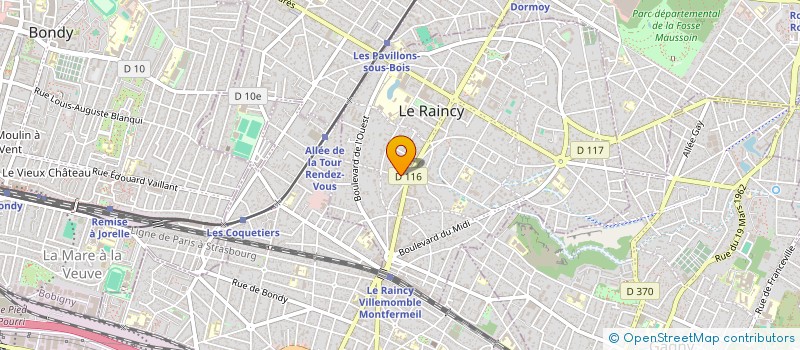 localisation de l'entreprise CENTRAL GARAGE à LE RAINCY
