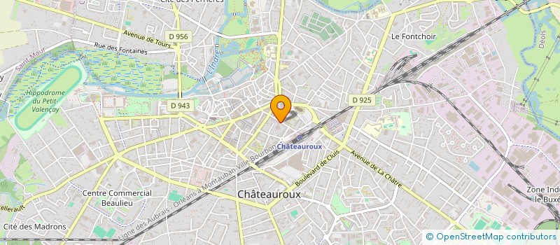 localisation de l'entreprise CENTRAL GARAGE  CHATEAUROUX