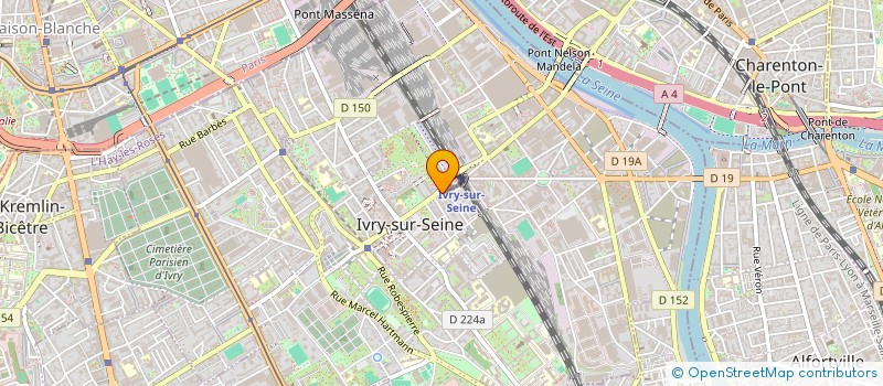 localisation de l'entreprise CENTRAL GARE KHATTAF ET CIE  IVRY-SUR-SEINE