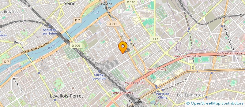 localisation de l'entreprise CENTRAL INTERNATIONAL VIDEO SECURITE IDF à CLICHY