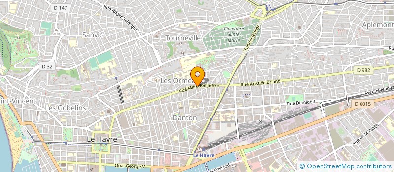 localisation de l'entreprise CENTRAL MOBILIER HAVRAIS à LE HAVRE