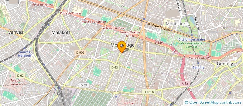 localisation de l'entreprise CENTRAL OPTIQUE MONTROUGE à MONTROUGE