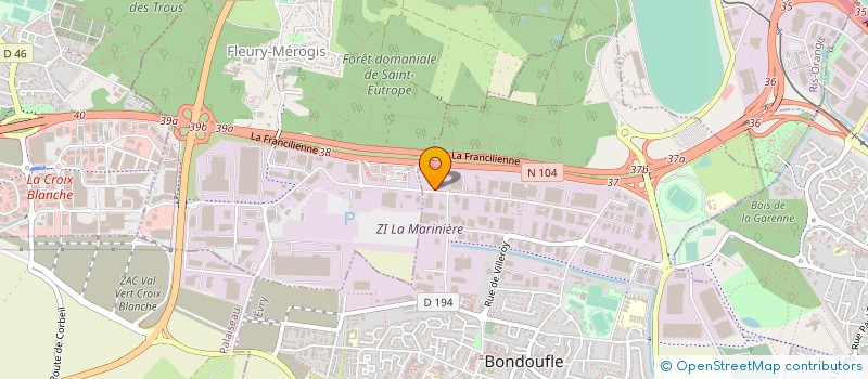 localisation de l'entreprise CENTRAL PALETTES à BONDOUFLE