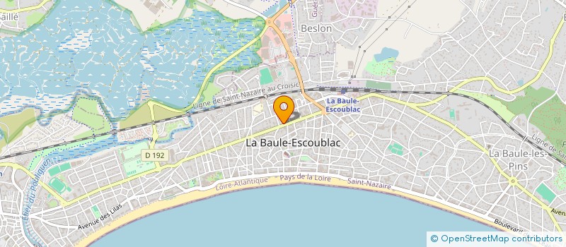 localisation de l'entreprise CENTRAL PRESSING à LA BAULE-ESCOUBLAC