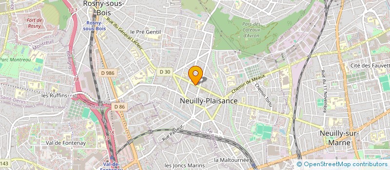 localisation de l'entreprise CENTRAL PRESSING  NEUILLY-PLAISANCE