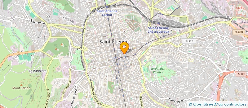 localisation de l'entreprise CENTRAL PRIMEURS  SAINT-ETIENNE