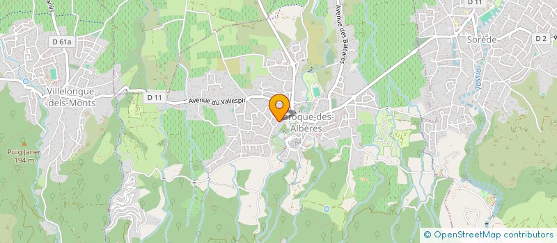 localisation de l'entreprise CENTRAL WINDSURF  LAROQUE-DES-ALBERES