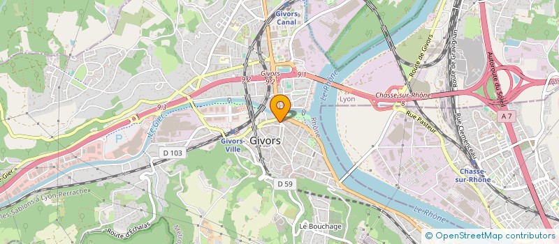 localisation de l'entreprise CENTRALE 1  GIVORS