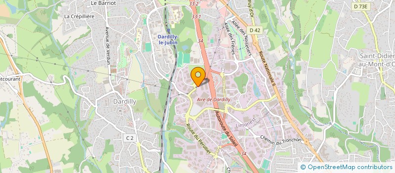 localisation de l'entreprise CENTRALE 2 A  DARDILLY