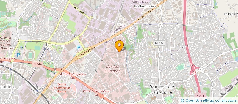 localisation de l'entreprise CENTRALE ALARME PROTECTION COMMUNICATION à NANTES