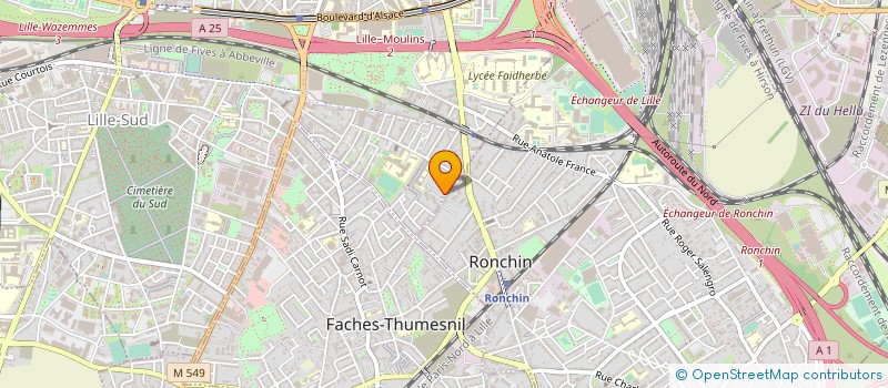 localisation de l'entreprise CENTRALE ARTISANS REUNIS à LILLE