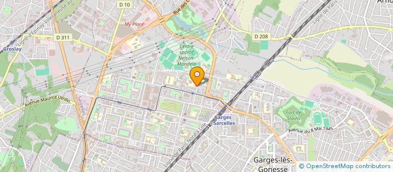 localisation de l'entreprise CENTRALE BAT à SARCELLES
