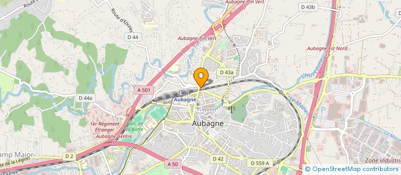 localisation de l'entreprise CENTRALE CARROSSERIE  AUBAGNE