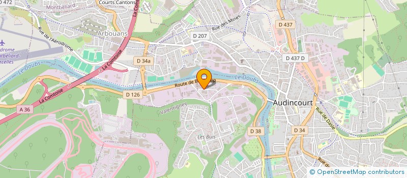 localisation de l'entreprise CENTRALE CASH COMTOISE à VALENTIGNEY