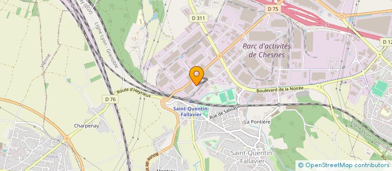 localisation de l'entreprise CENTRALE D'ACHATS EQUIP CLUB à SAINT-QUENTIN-FALLAVIER