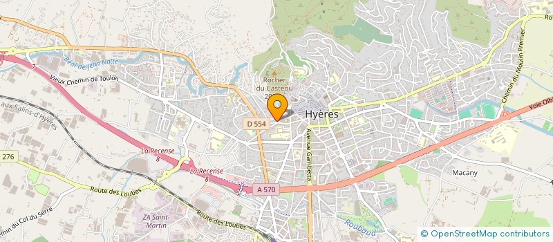 localisation de l'entreprise CENTRALE DE DIAGNOSTIQUE SUR LA BATI à HYERES