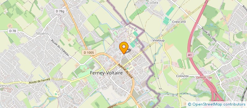localisation de l'entreprise CENTRALE DE VENTE IMMOBILIERE à FERNEY-VOLTAIRE