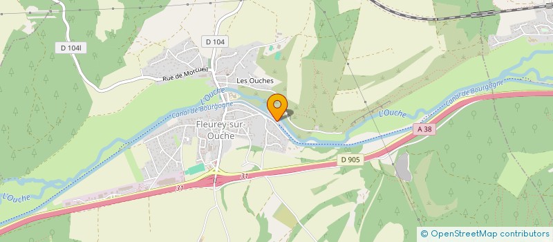 localisation de l'entreprise CENTRALE DES ROCHES DE L'OUCHE  FLEUREY-SUR-OUCHE