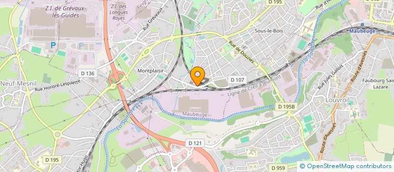 localisation de l'entreprise CENTRALE DES VIANDES à MAUBEUGE