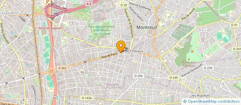 localisation de l'entreprise CENTRALE DISTRIBUTION à MONTREUIL