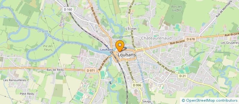 localisation de l'entreprise CENTRALE FJH à LOUHANS