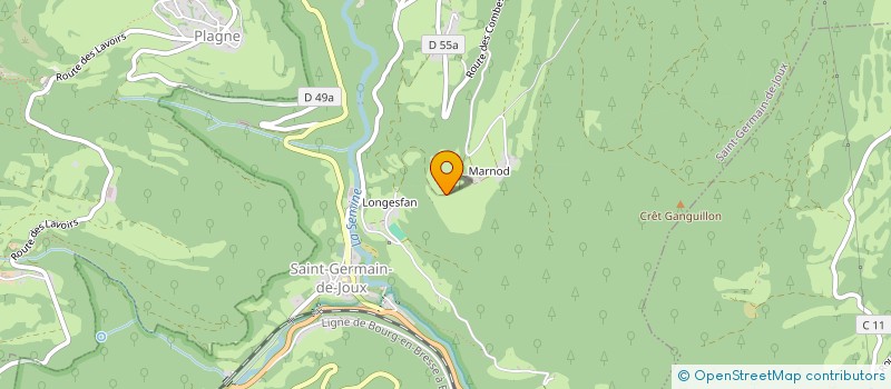 localisation de l'entreprise CENTRALE HYDROELECTRIQUE DE LA SEMINE  ST-GERMAIN-DE-JOUX