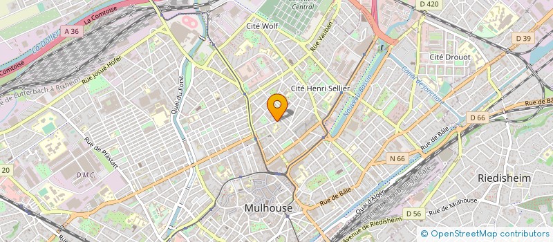 localisation de l'entreprise CENTRALE IMMOBILIERE à MULHOUSE