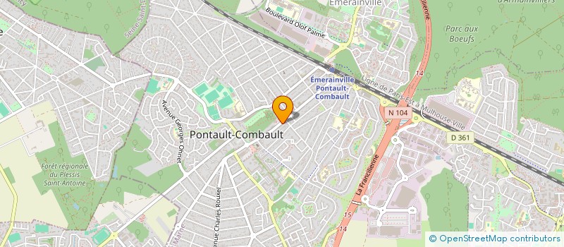 localisation de l'entreprise CENTRALE IMMOBILIERE FONCIERE à PONTAULT-COMBAULT