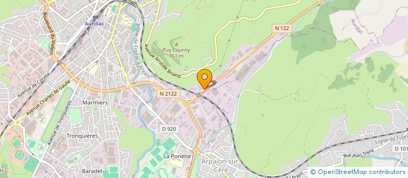 localisation de l'entreprise CENTRALE MANUCENTRE à AURILLAC