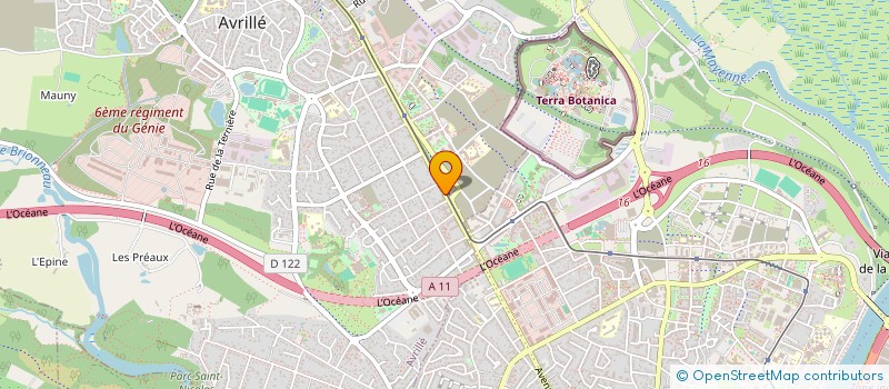 localisation de l'entreprise CENTRALE SERVICE  AVRILLE