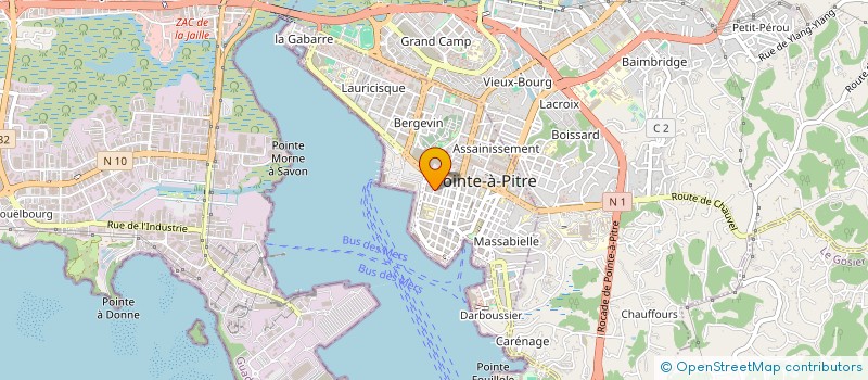 localisation de l'entreprise CENTRALE SOLAIRE DE MACOURIA 2  POINTE A PITRE