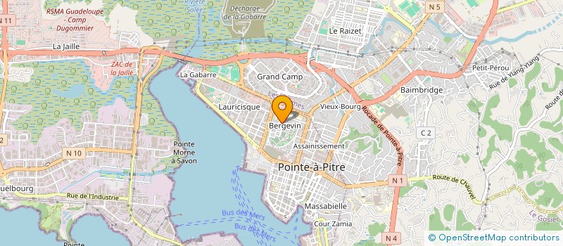 localisation de l'entreprise CENTRALE SYNDICALE TRAVAILLEURS GUADELOU à POINTE A PITRE