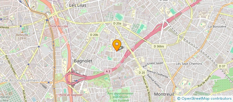 localisation de l'entreprise CENTRALE VIANDE 93 à BAGNOLET