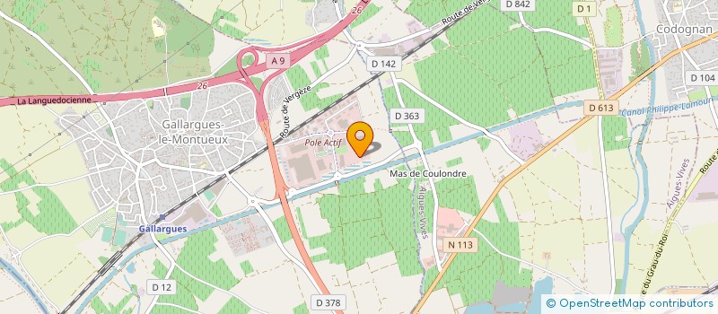 localisation de l'entreprise CENTRALES SOLAIRES DE CABESTANY  GALLARGUES-LE-MONTUEUX