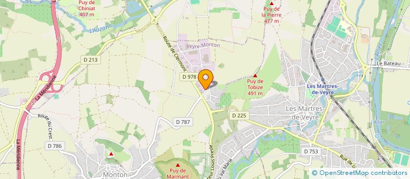 localisation de l'entreprise CENTRALES VILLAGEOISES ARVERNE DURABLE  VEYRE-MONTON