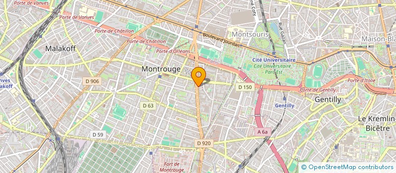 localisation de l'entreprise CENTRALINA à MONTROUGE