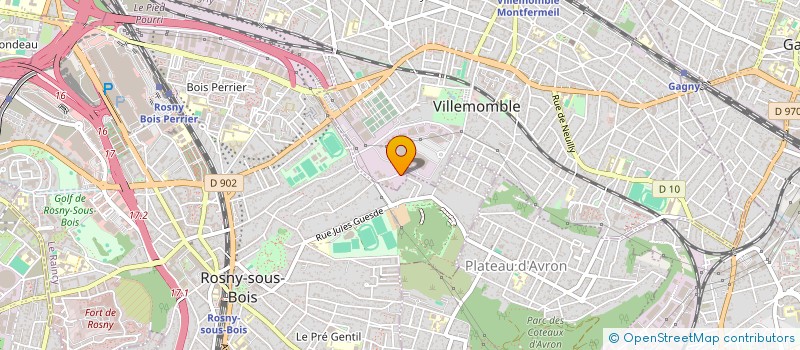 localisation de l'entreprise CENTRALU à VILLEMOMBLE