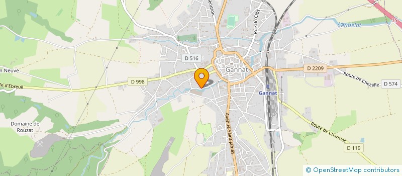 localisation de l'entreprise CENTRALU USINAGE à GANNAT