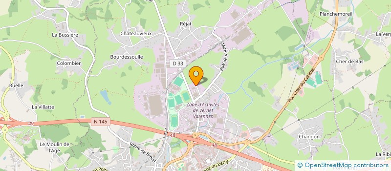 localisation de l'entreprise CENTRAXESS  GUERET