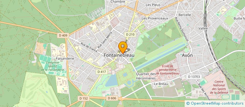 localisation de l'entreprise CENTRE ACCOMP CREATION MICRO ENTREPRISE à FONTAINEBLEAU