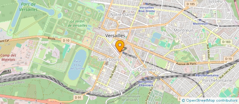 localisation de l'entreprise CENTRE ACCUEIL AIDE TOXICOMANES L'ESCALE à VERSAILLES