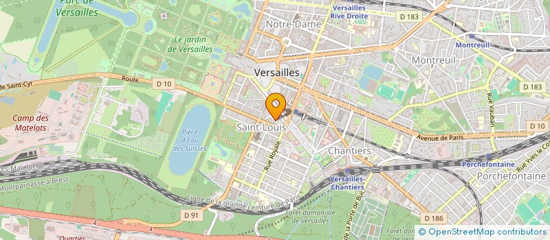 localisation de l'entreprise CENTRE ACCUEIL AIDE TOXICOMANES YVELINES à VERSAILLES